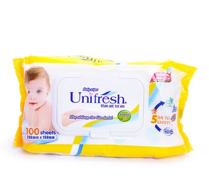 Khăn ướt Unifresh 100 miếng Vitamin E