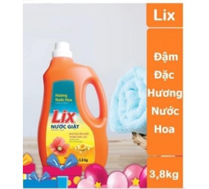 Nước Giặt Lix Hương Hoa 3,8kg (Cam)